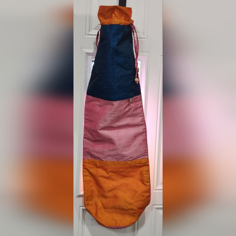 Colorful silk yoga mat shoulder bag